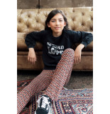 Looxs Revolution Sweater zwart garment dyed look voor meisjes in de kleur