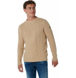No Excess Pullover crewneck cable knit with w stone