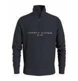 Tommy Hilfiger Logo mockneck trui donker