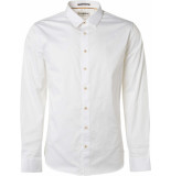 No Excess Basic stretch shirt satin weave white