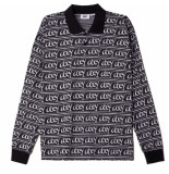 OBEY Wergner jacquard polo tee longsleeve