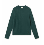 Foret Tundra wool cable knit dark green