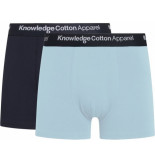 Knowledge Cotton Apparel Boxershorts maple 2-pack lichtblauw