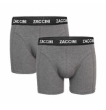 Zaccini 2- pack boxerhort grey melange