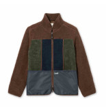 Foret Mountain fleece jacket brown block