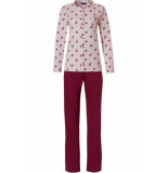 Pastunette Katoenen doorknoop dames pyjama set 'strepen & print'