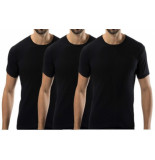 Bonanza 3 stuks basic t-shirt o-neck 100% katoen -