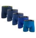 Bonanza Boxershorts 5 pack katoen ocean/blue