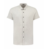 Dstrezzed Overhemd korte mouw melange off white (311306 102)