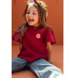 Looxs Revolution Mousseline top cherry red voor meisjes in de kleur