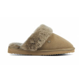Warmbat Dames leren dames pantoffels flurry -