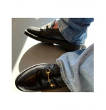 Copenhagen CS5758 zwart leren schoen met gouden accesoire