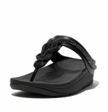 FitFlop Fino crystal-cord leather toe-post sandals