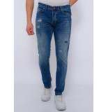 True Rise Jeans slim fit met gaten dc