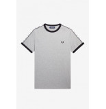 Fred Perry M4620 taped ringer tee 420 steel marl t-shi