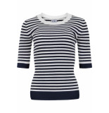 MAICAZZ Knits enitte trui offwhite/navy sp23.70.213