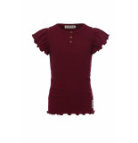 Looxs Revolution T-shirt rib jersey merlot voor meisjes in de kleur