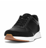FitFlop F-mode leather/suede flatform sneakers