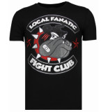 Local Fanatic Fight club spike rhinestone t-shirt