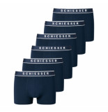Schiesser Chieer 6-pack boxerhort donkerblauw/logo