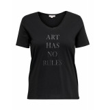 Only Carmakoma Carquote ss v-neck reg tee jrs