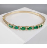 Atelier Christian Gouden armband met smaragd en diamanten