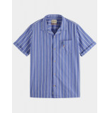 Scotch & Soda Casual hemd korte mouw toweling striped camp shirt 171640/6057