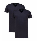 Alan Red T-shirt vermont 2pack v-hals extra lang + 5cm (5671)