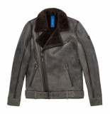Koll3kt Leather lammy-sheepskin biker jacket
