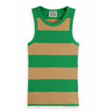 Scotch & Soda 171783 5704 scotch and soda cotton in conversion striped racer tank bright parakeet