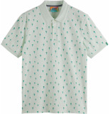 Scotch & Soda Mini palm print polo mint