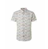 No Excess No excess shirt short sleeve allover printed h linen responsible choice cotton (19440345-192)