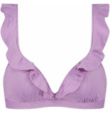 Beachlife purple swirl ruffle bikinitop -
