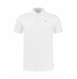 Purewhite Polo h button placket and small print on chest (23010108 000001 white)