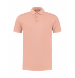 Purewhite Polo with button placket with embroidery at chest (23010109 000051 orange)
