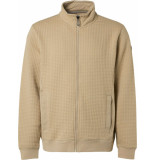 No Excess Sweater full zipper jacquard recycl sand