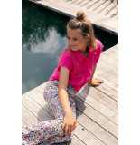 Looxs Revolution Mousseline blouse fluo pink voor meisjes in de kleur