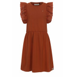 Looxs Revolution Jersey zomerjurk broderie pecan voor meisjes in de kleur