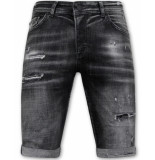 Local Fanatic Stonewashed ripped short slim fit