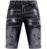 Local Fanatic Distressed short stonewash slim fit