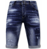 Local Fanatic Designer shorts h paint splatter slim fit