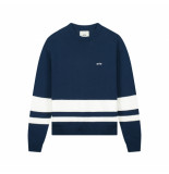 Arte Sweater man striped knit sweater 085k.navy