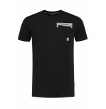 Ballin Amsterdam ballin polo shirt t-shirt chest pocket zwart 