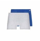 Schiesser 2-pack boxershorts xpress grijs/blauw