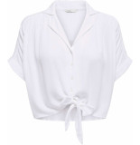 Only Paula life s/s tie shirt wvn noos white