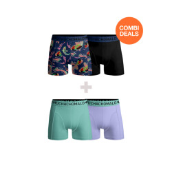 Muchachomalo Jongens 2+2-pack boxershorts effen
