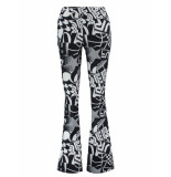 Colourful Rebel Letter peached extra flare pants