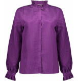 Geisha Blouse purple stripe