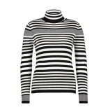 Red Button Top srb4068 roll neck black/offwhite