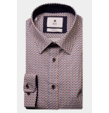 Bos Bright Blue Casual hemd lange mouw roar casual printed shirt 23113ro20bo/500 color